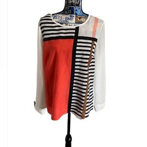 Worthington casual long-sleeved blouse.